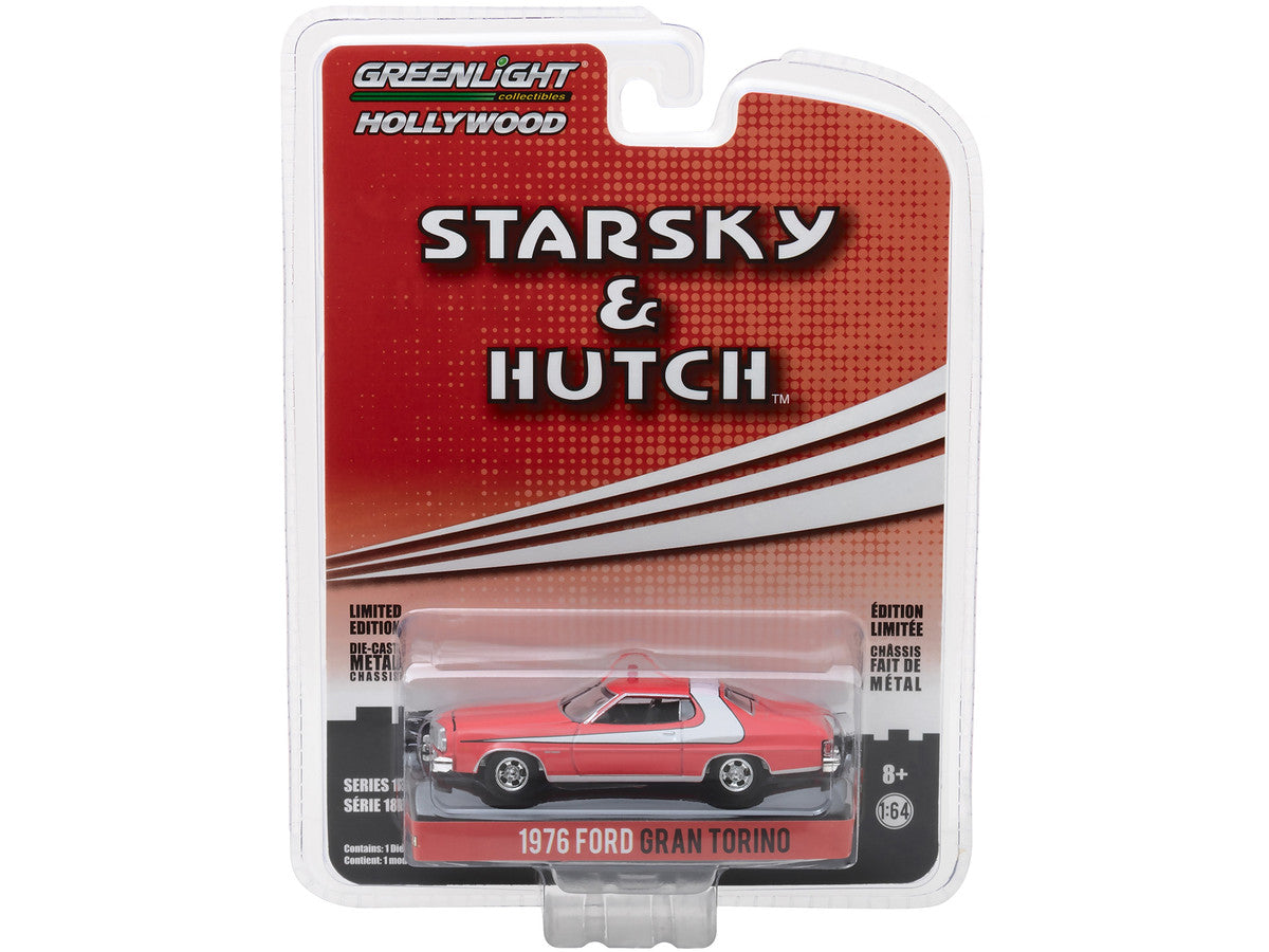 1976 Ford Gran Torino Red with White Stripe "Starsky and Hutch" (1975-1979) TV Series "Hollywood Series" Release 18 1/64 Diecast Model Car by Greenlight-2